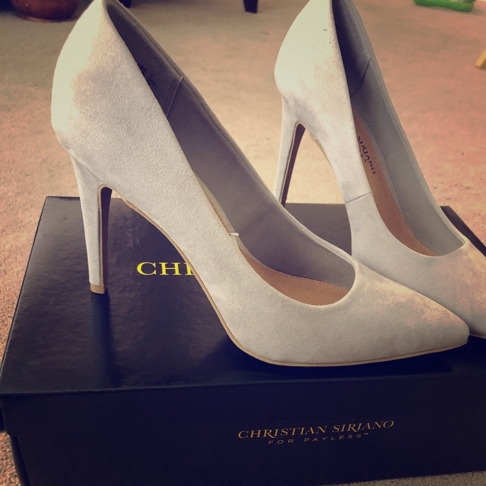 NEW Christian Siriano Grey Heels